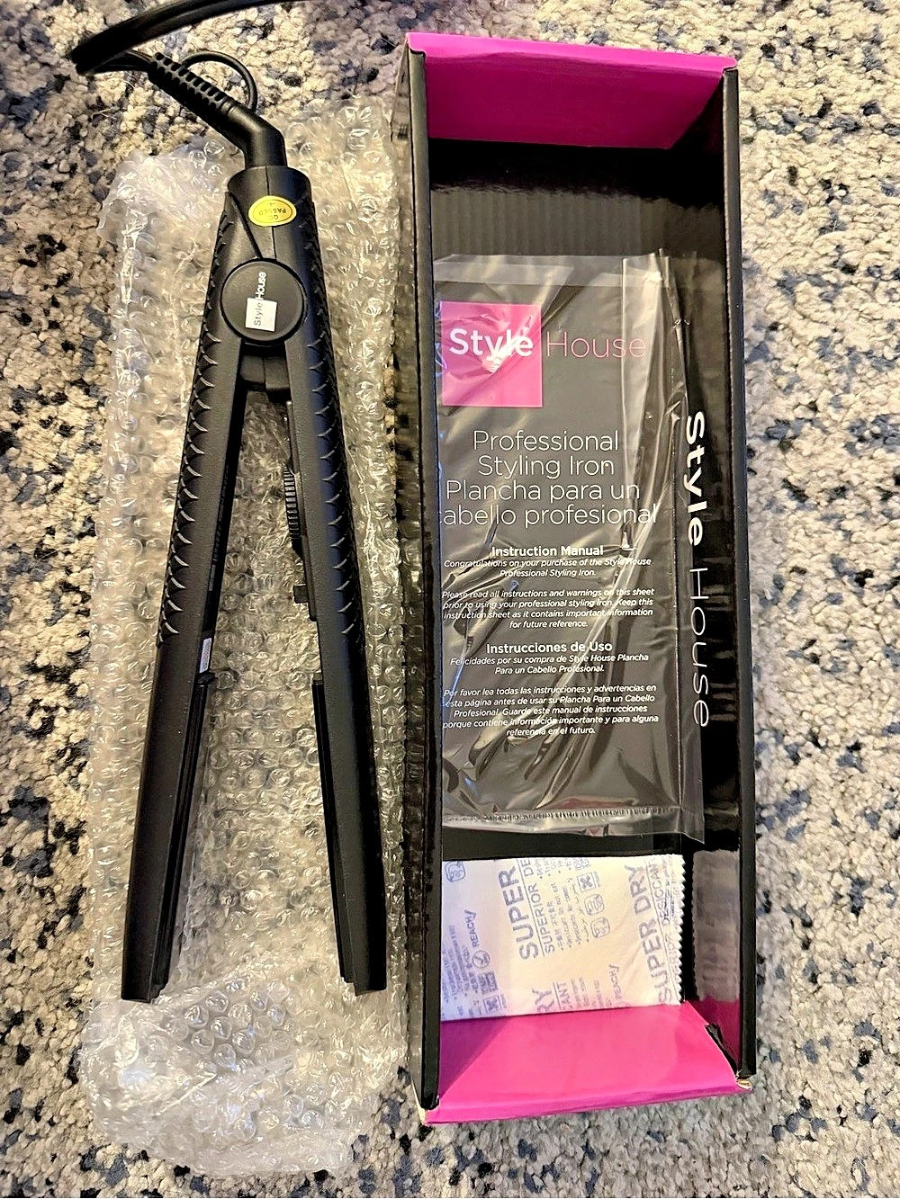 Style House Professional Styling Iron Black